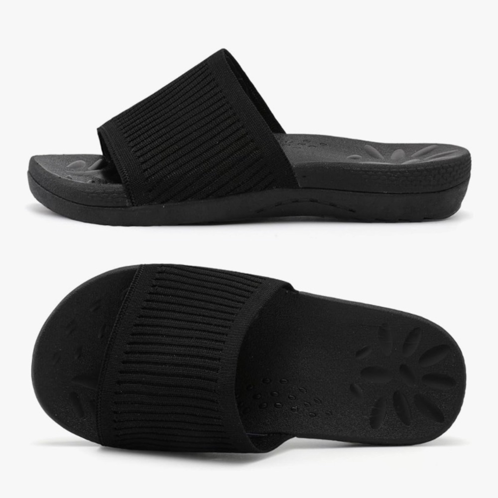 Women's Black Slide Sandals